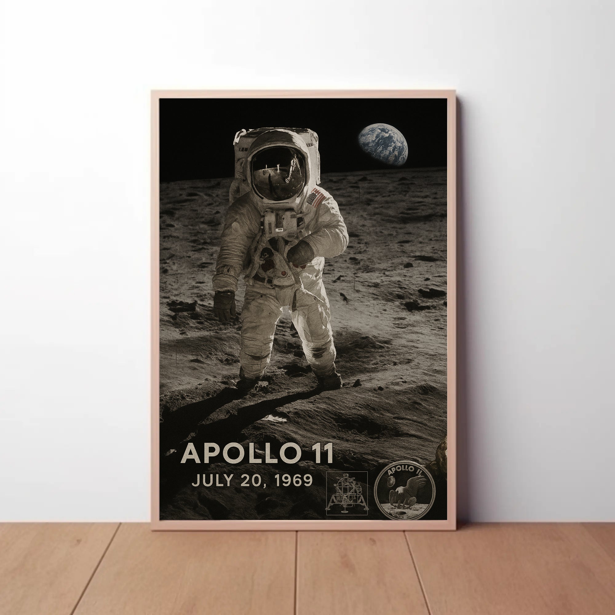 Apollo 11 Lunar Landing Historical Poster PosterGoat
