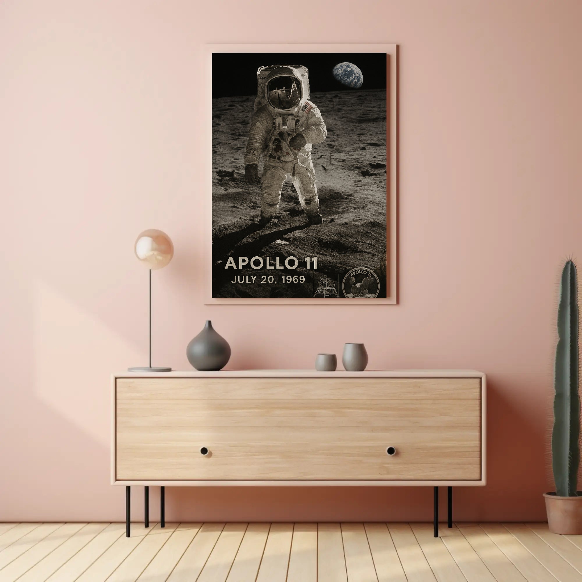 Apollo 11 Lunar Landing Historical Poster PosterGoat