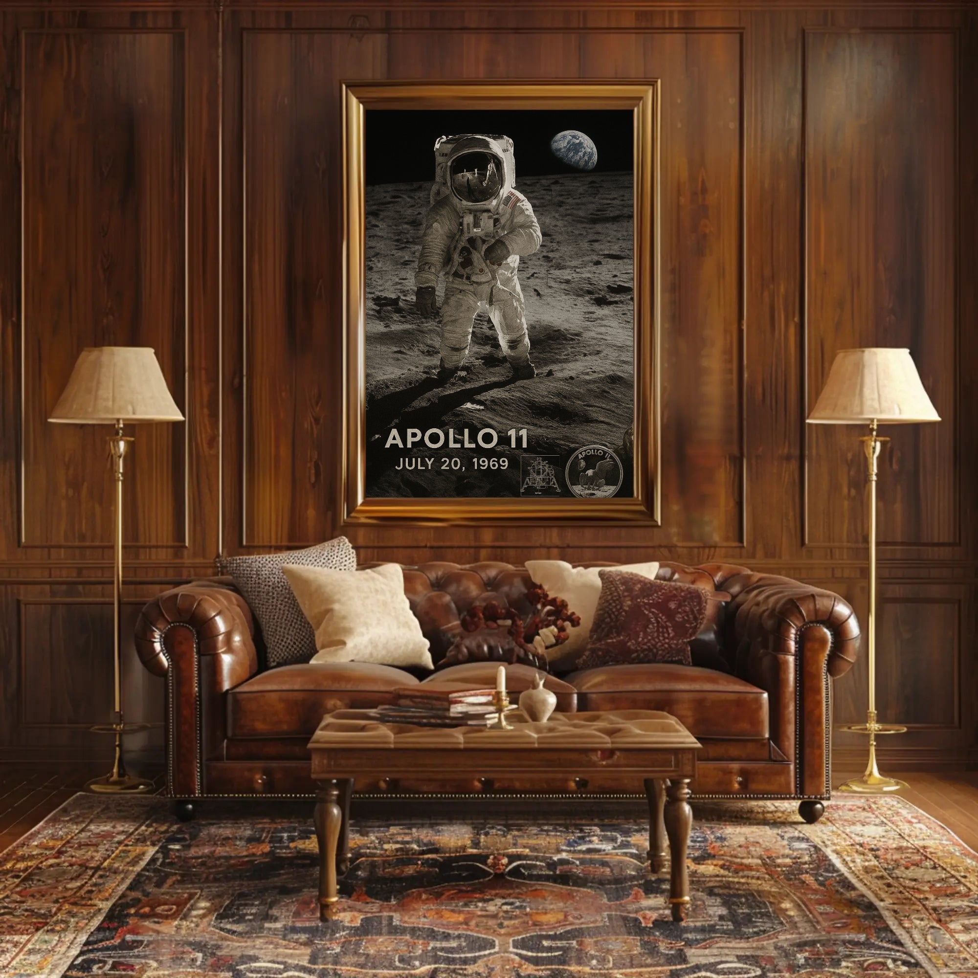 Apollo 11 Lunar Landing Historical Poster PosterGoat