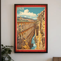 Aqueduct of Segovia Vintage Travel Poster PosterGoat