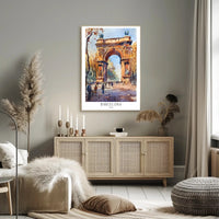 Arc de Triomf Barcelona Urban Cityscape Artistic Poster PosterGoat