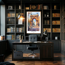 Arc de Triomf Barcelona Urban Cityscape Artistic Poster PosterGoat