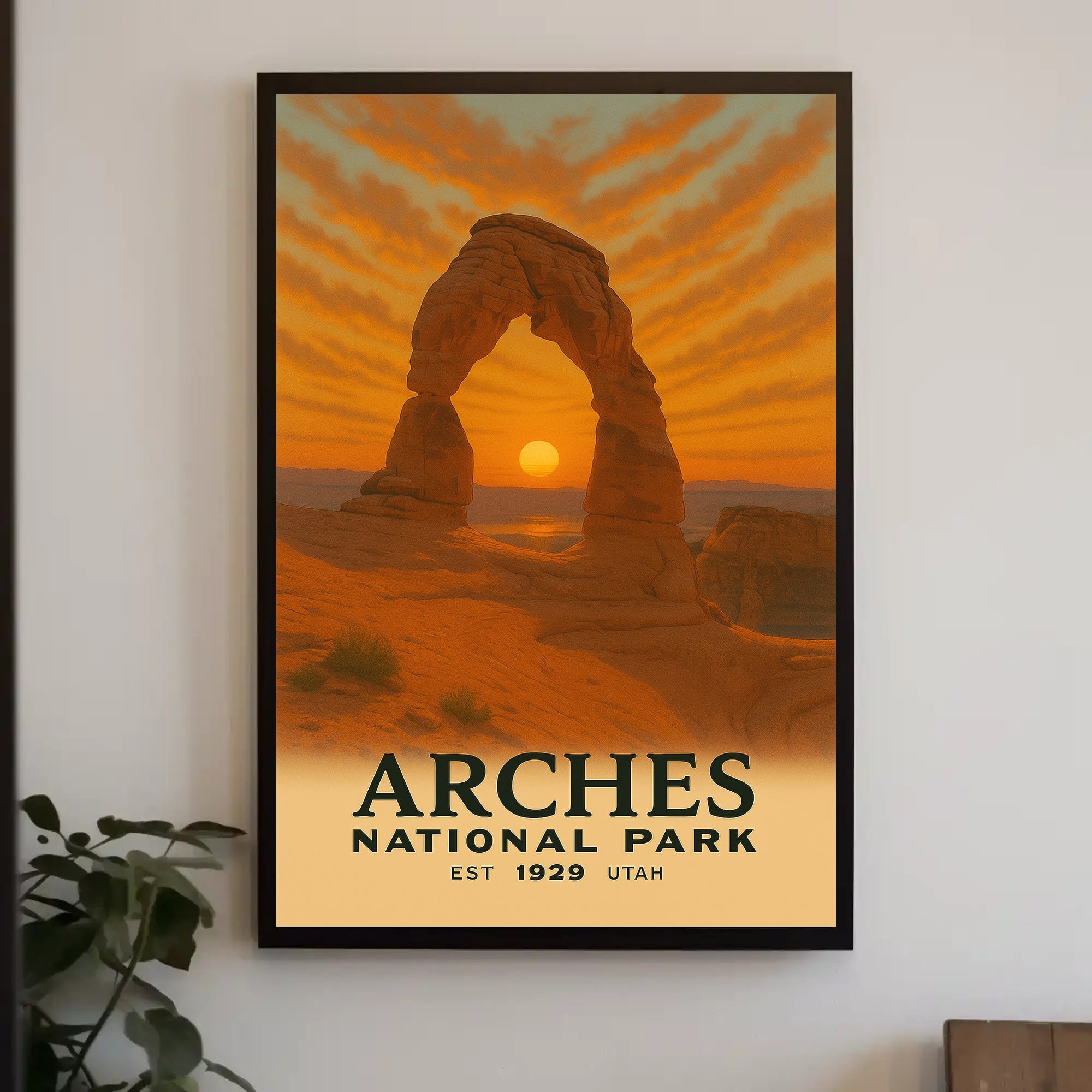 Arches National Park Sunrise Vintage Travel Poster PosterGoat