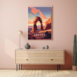 Arches National Park Sunset Vista National Park Poster PosterGoat