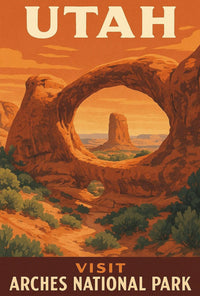 Arches National Park Vintage Travel Poster PosterGoat