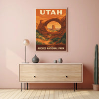 Arches National Park Vintage Travel Poster PosterGoat