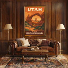 Arches National Park Vintage Travel Poster PosterGoat
