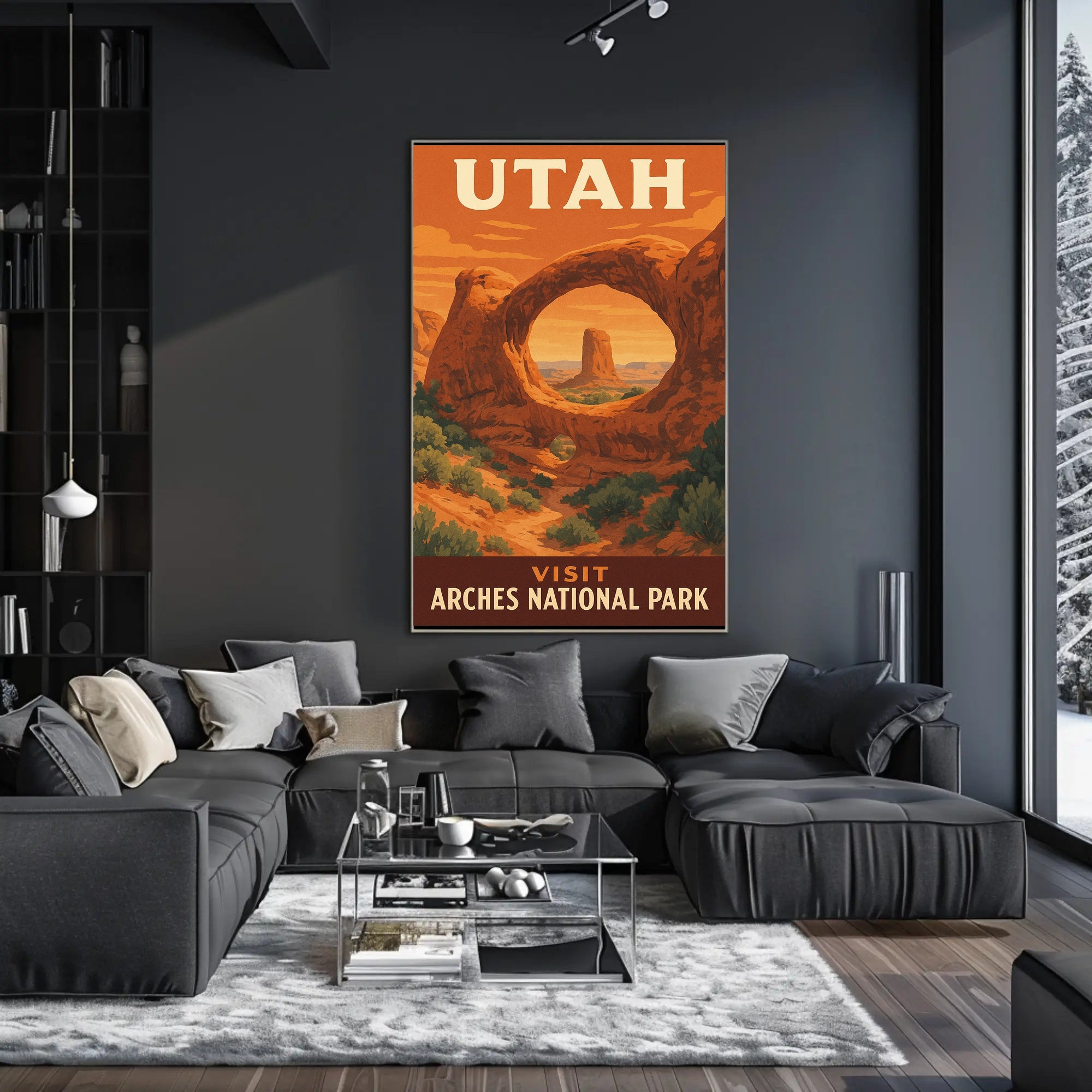 Arches National Park Vintage Travel Poster PosterGoat