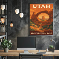 Arches National Park Vintage Travel Poster PosterGoat