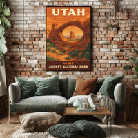 Arches National Park Vintage Travel Poster PosterGoat