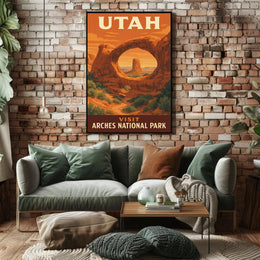 Arches National Park Vintage Travel Poster PosterGoat