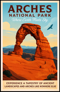 Arches National Park Where Earth Meets Sky Poster PosterGoat