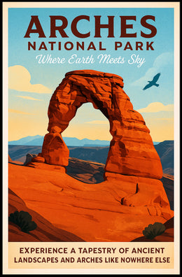 Arches National Park Where Earth Meets Sky Poster PosterGoat