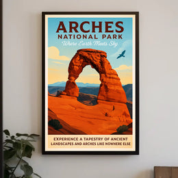 Arches National Park Where Earth Meets Sky Poster PosterGoat
