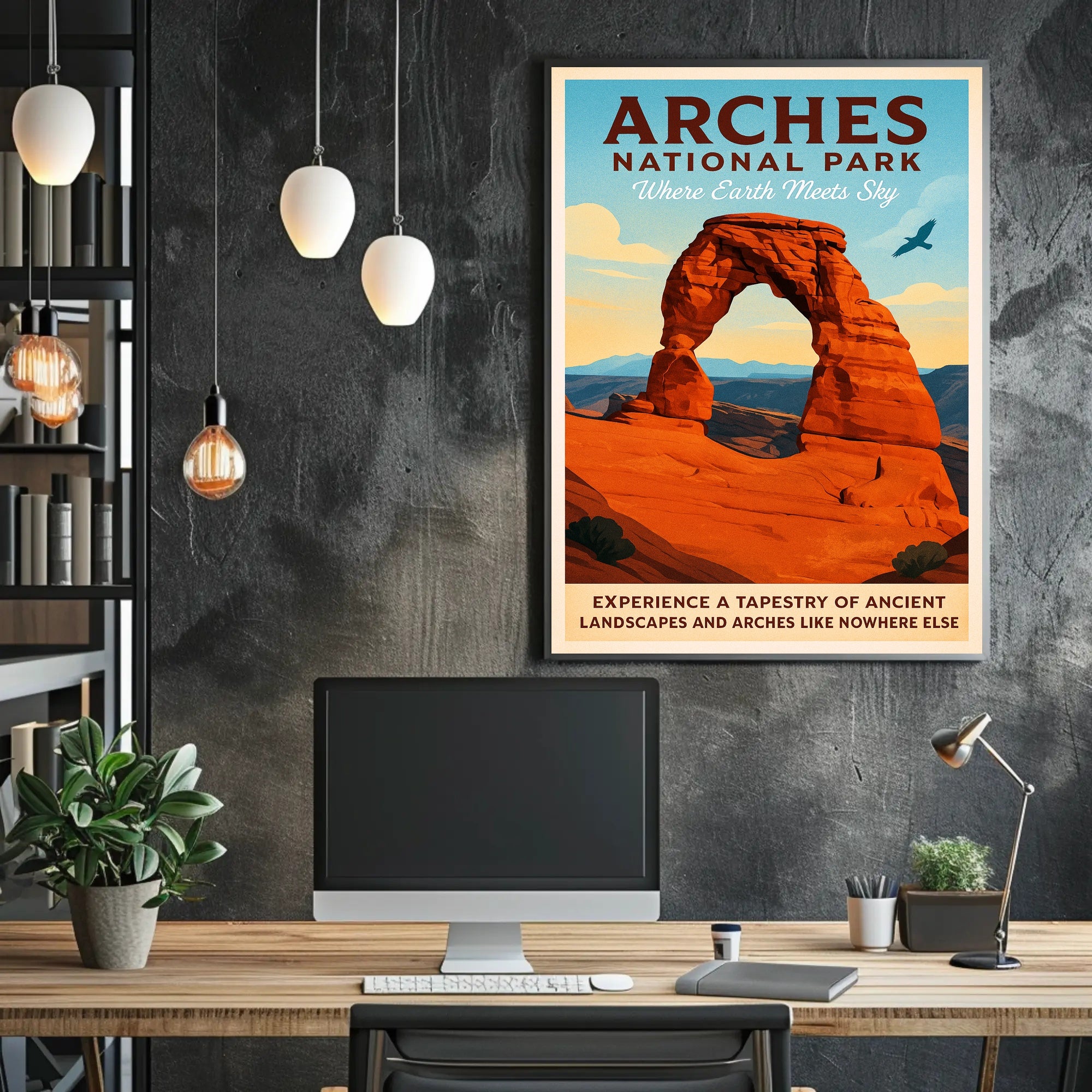 Arches National Park Where Earth Meets Sky Poster PosterGoat