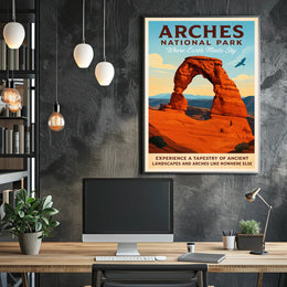 Arches National Park Where Earth Meets Sky Poster PosterGoat