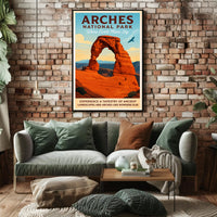 Arches National Park Where Earth Meets Sky Poster PosterGoat