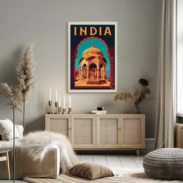 Architectural Grandeur India Vintage Travel Poster PosterGoat