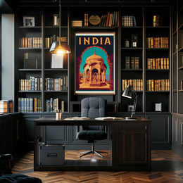 Architectural Grandeur India Vintage Travel Poster PosterGoat