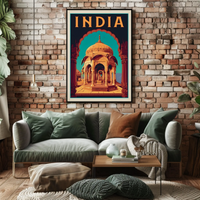 Architectural Grandeur India Vintage Travel Poster PosterGoat