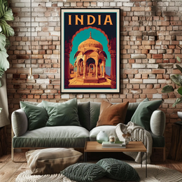 Architectural Grandeur India Vintage Travel Poster PosterGoat