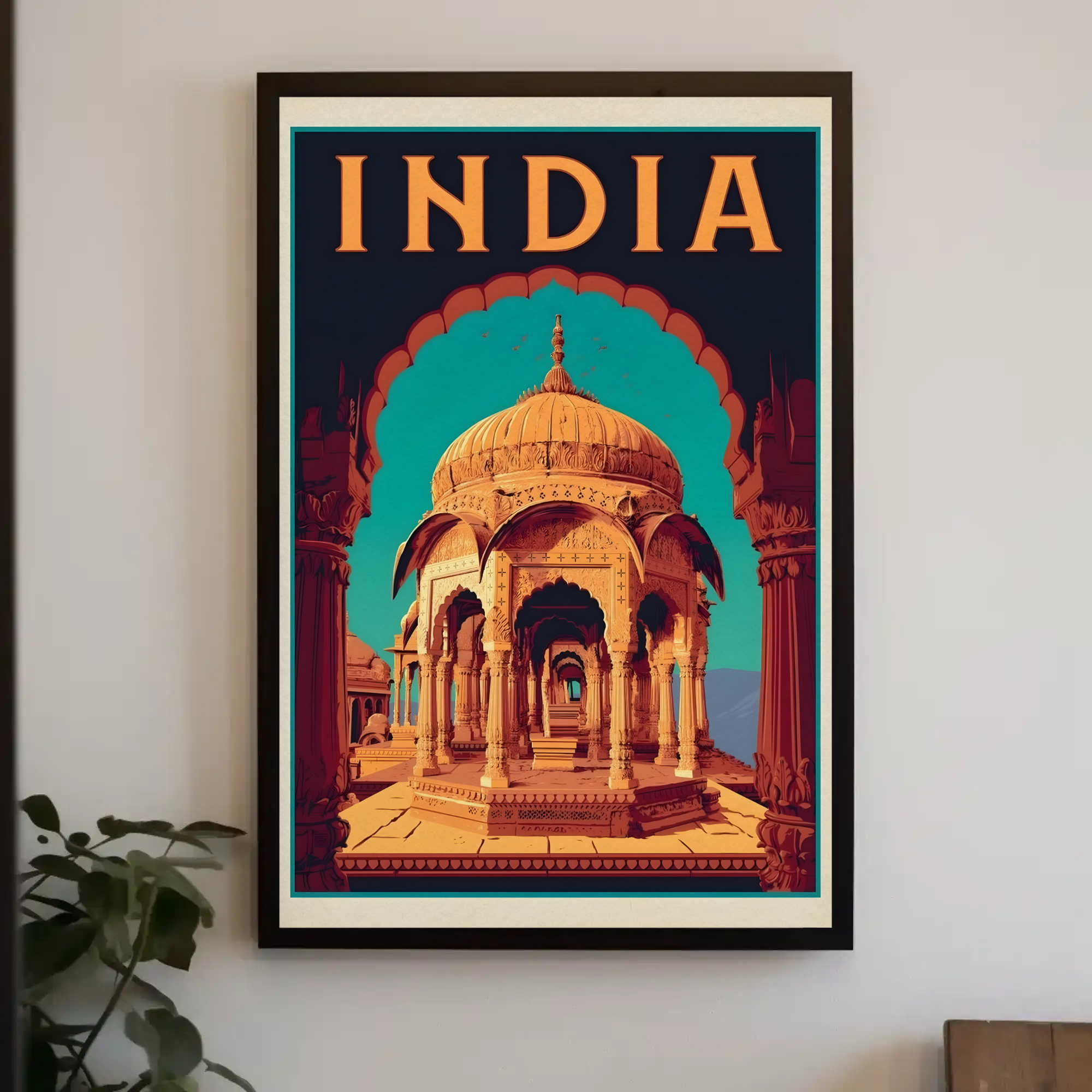 Architectural Grandeur India Vintage Travel Poster PosterGoat