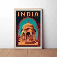 Architectural Grandeur India Vintage Travel Poster PosterGoat