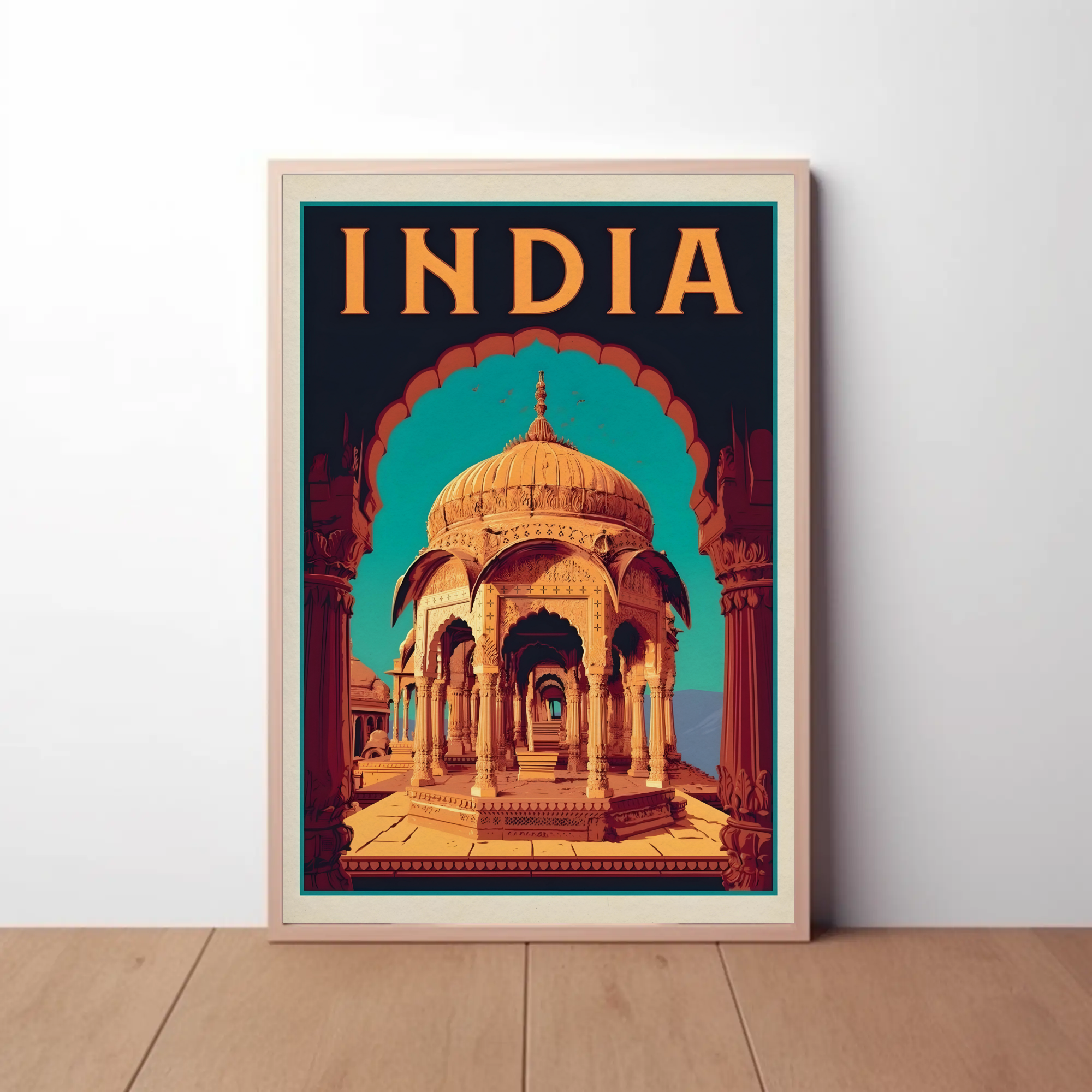 Architectural Grandeur India Vintage Travel Poster PosterGoat