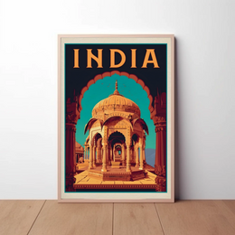 Architectural Grandeur India Vintage Travel Poster PosterGoat