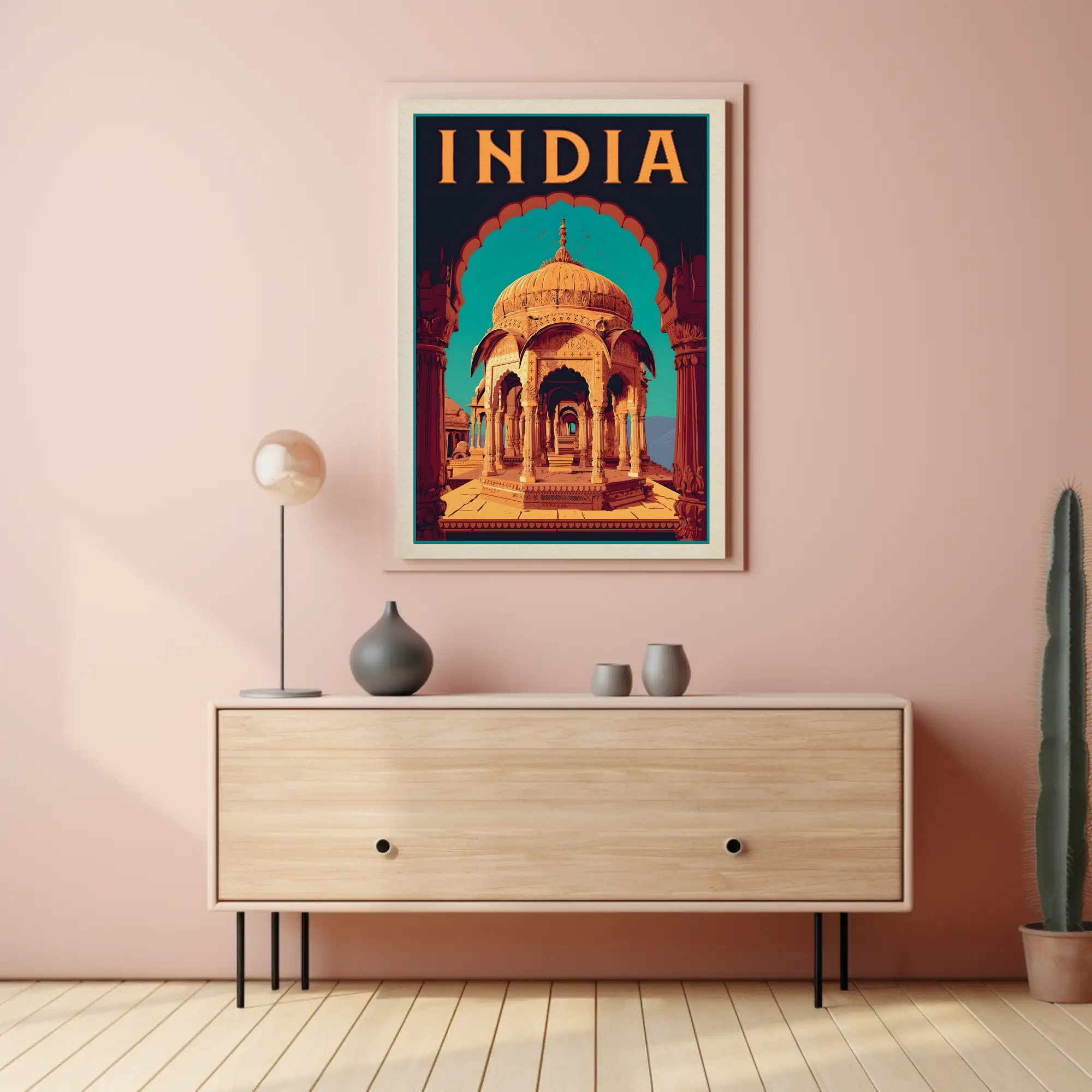 Architectural Grandeur India Vintage Travel Poster PosterGoat