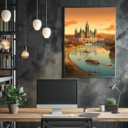 Architectural Harmony: European Gothic Revival Cultural or Heritage Poster PosterGoat