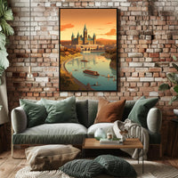 Architectural Harmony: European Gothic Revival Cultural or Heritage Poster PosterGoat