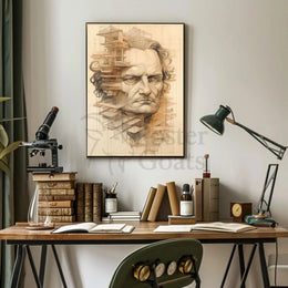 Architectural Intellect Fusion Art Print Poster PosterGoat
