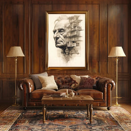 Architectural Wisdom: Fusion of Identity Art Poster PosterGoat