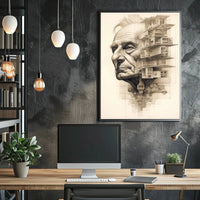 Architectural Wisdom: Fusion of Identity Art Poster PosterGoat