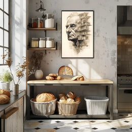 Architectural Wisdom: Fusion of Identity Art Poster PosterGoat