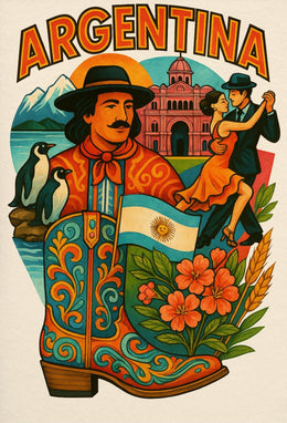 Argentina's Cultural Essence Captured in Travel Poster PosterGoat