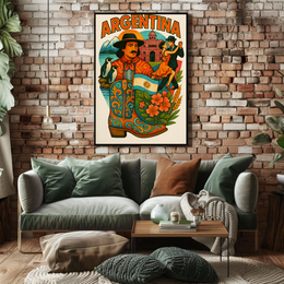 Argentina's Cultural Essence Captured in Travel Poster PosterGoat