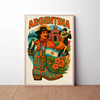 Argentina's Cultural Essence Captured in Travel Poster PosterGoat