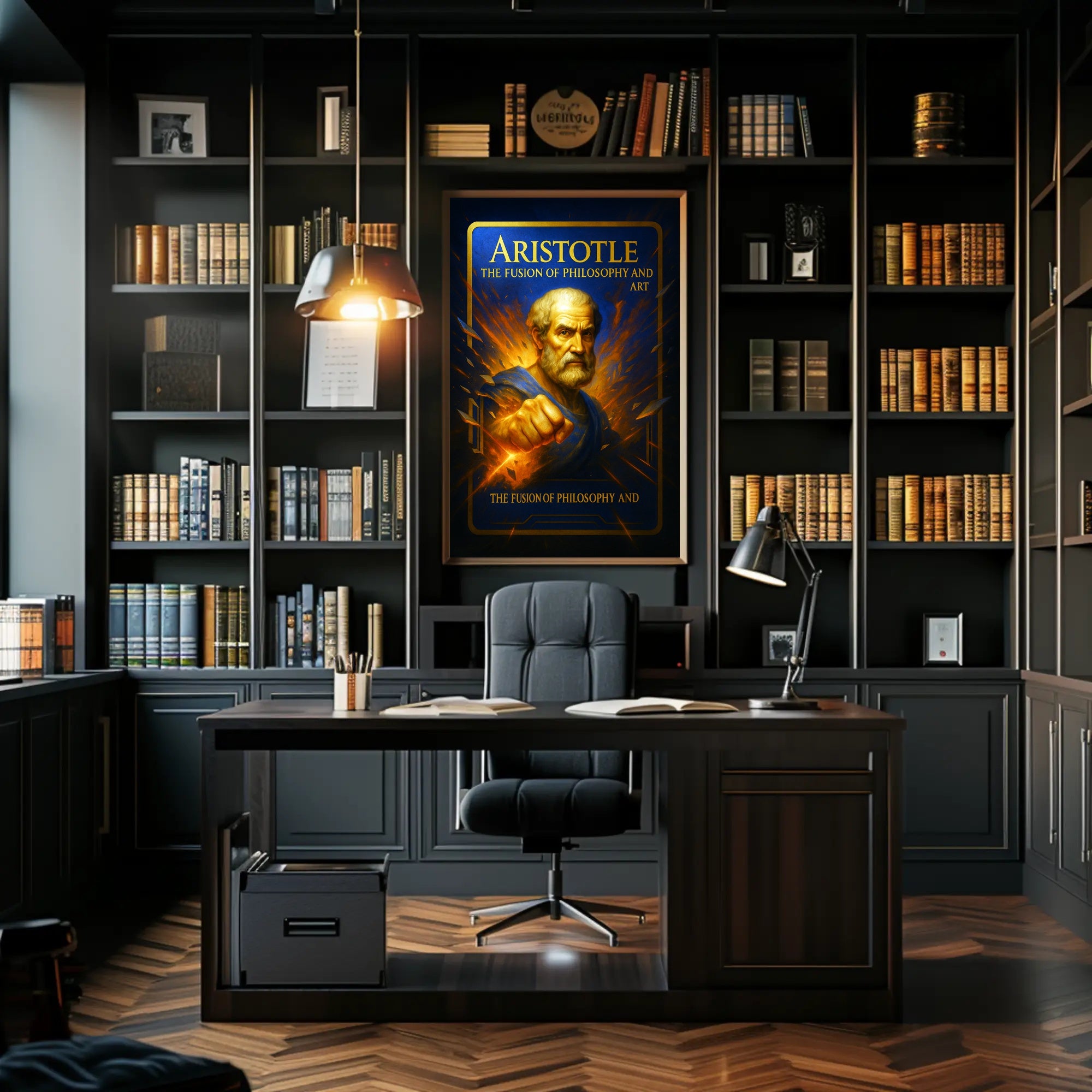 Aristotle The Fusion of Philosophy and Art Poster PosterGoat