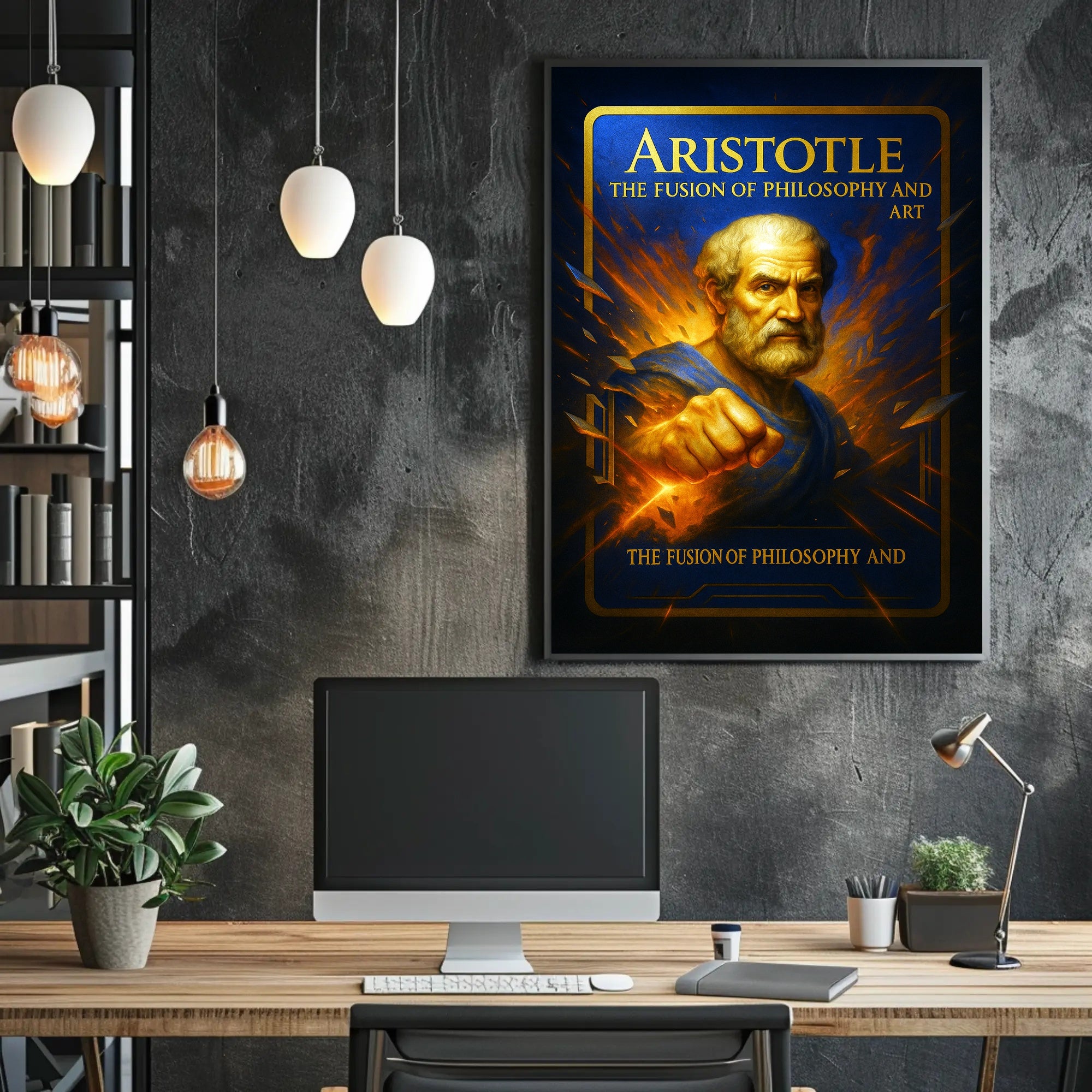 Aristotle The Fusion of Philosophy and Art Poster PosterGoat