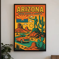 Arizona Adventure Vintage Graphic Travel Poster PosterGoat