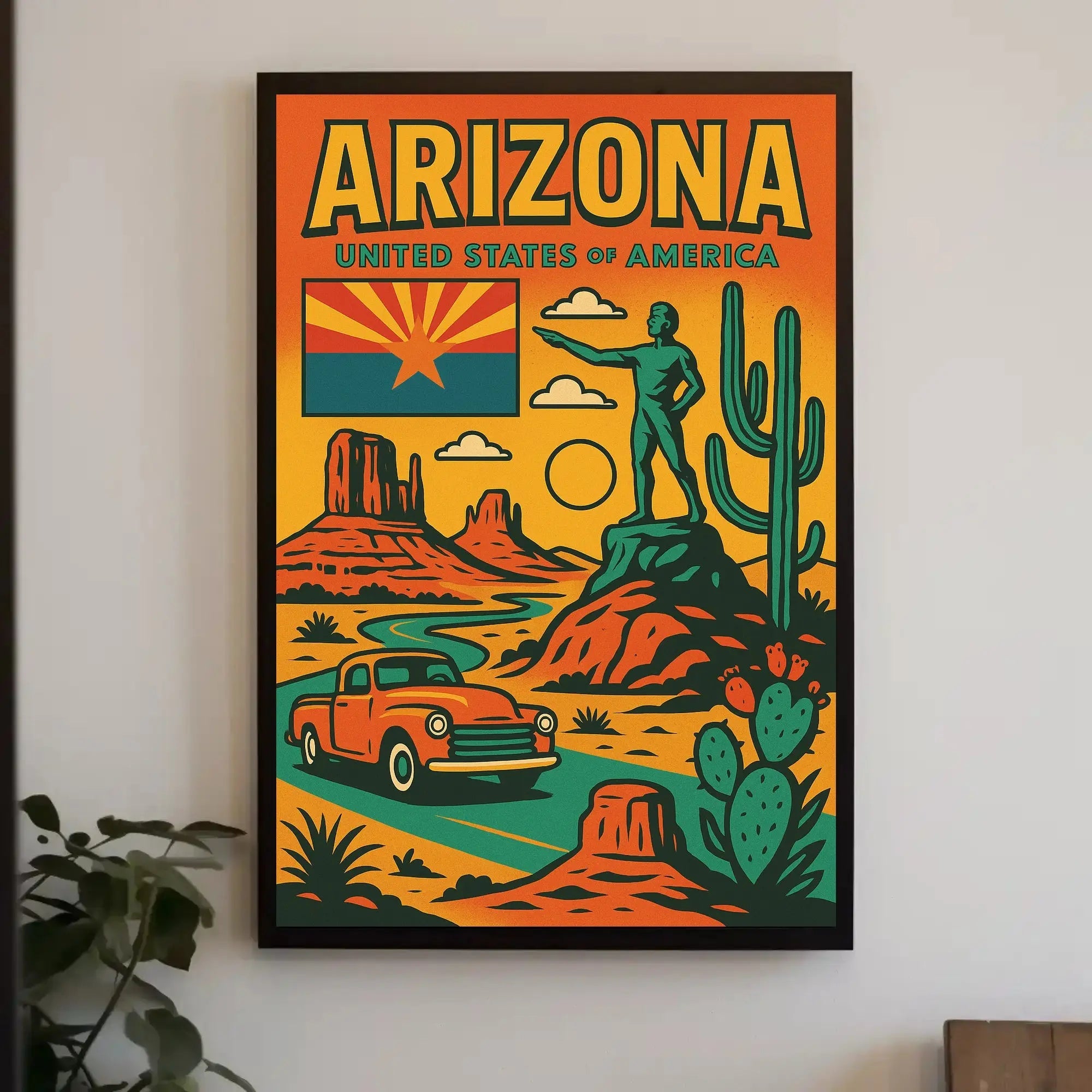 Arizona Adventure Vintage Graphic Travel Poster PosterGoat