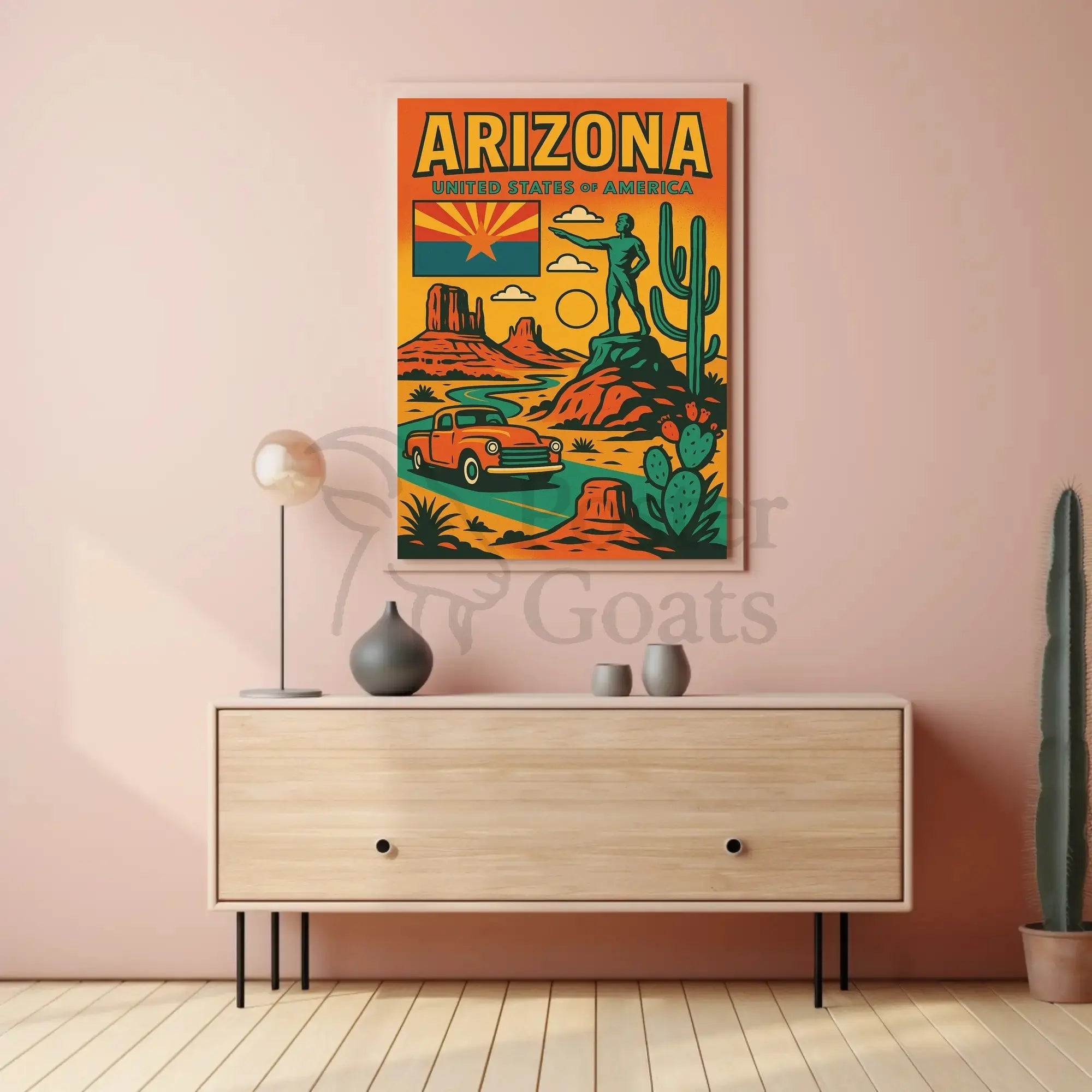 Arizona Adventure Vintage Graphic Travel Poster PosterGoat