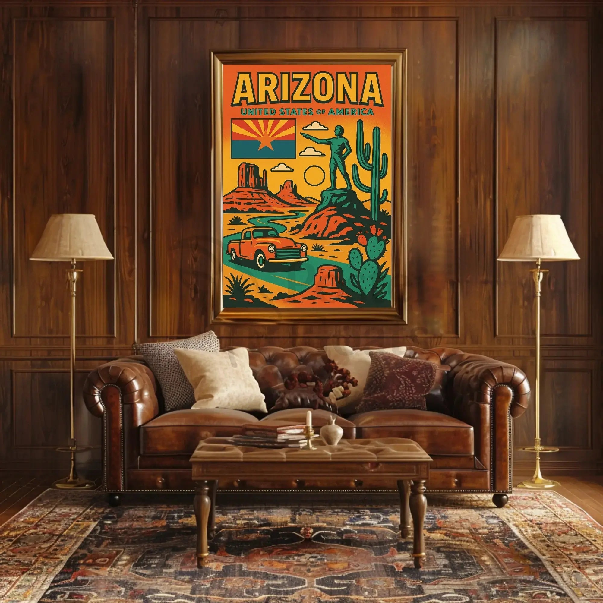 Arizona Adventure Vintage Graphic Travel Poster PosterGoat