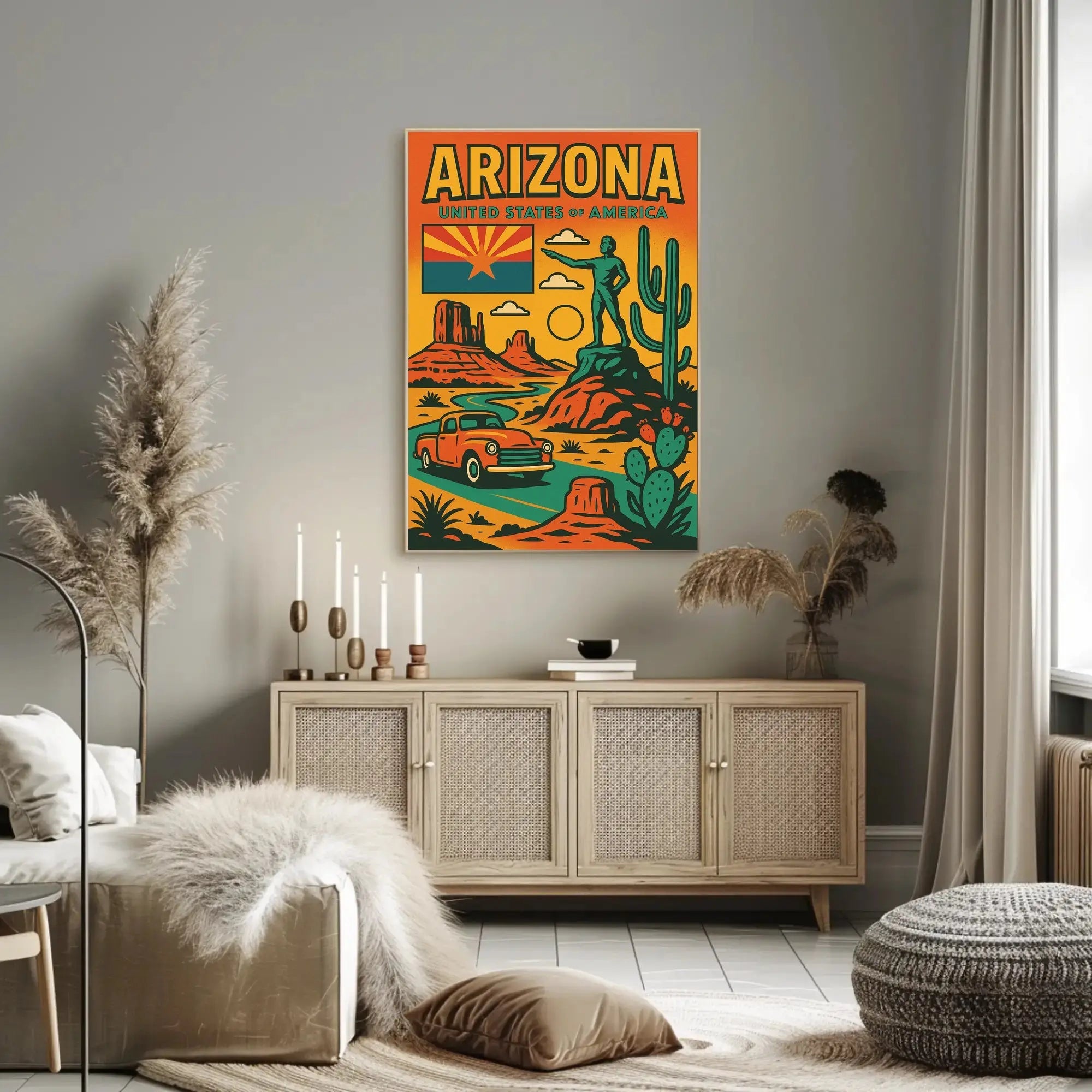 Arizona Adventure Vintage Graphic Travel Poster PosterGoat