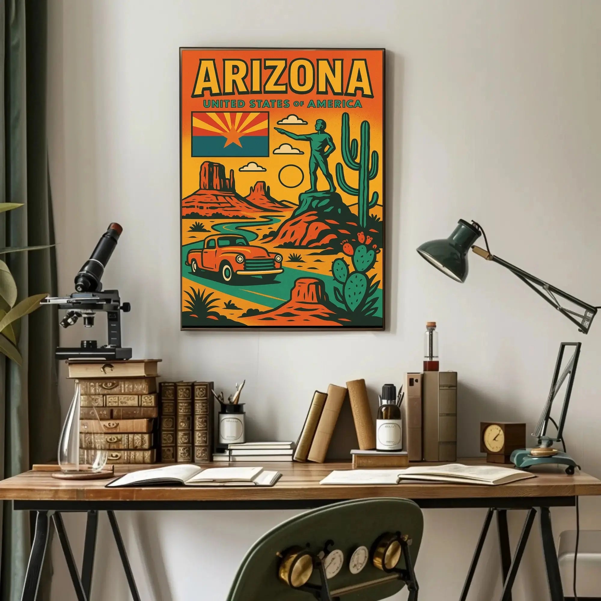 Arizona Adventure Vintage Graphic Travel Poster PosterGoat