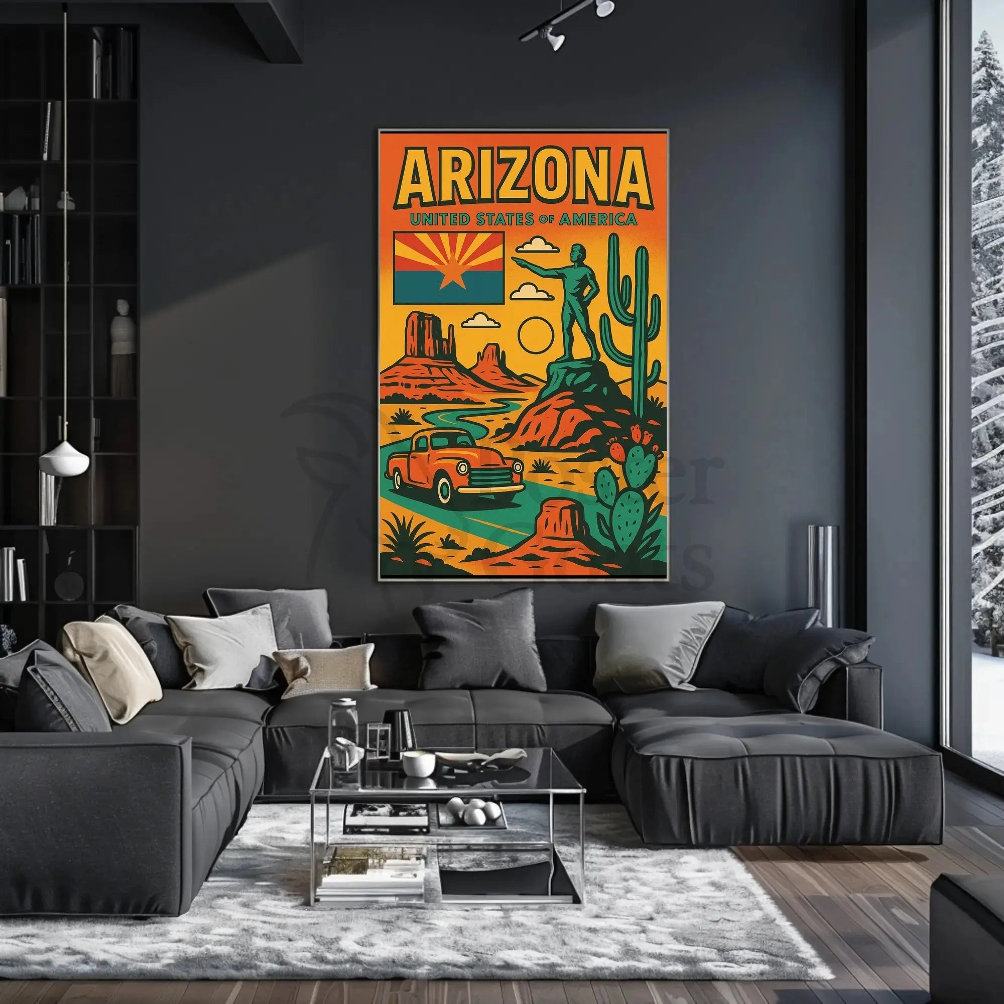 Arizona Adventure Vintage Graphic Travel Poster PosterGoat