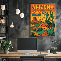 Arizona Adventure Vintage Graphic Travel Poster PosterGoat