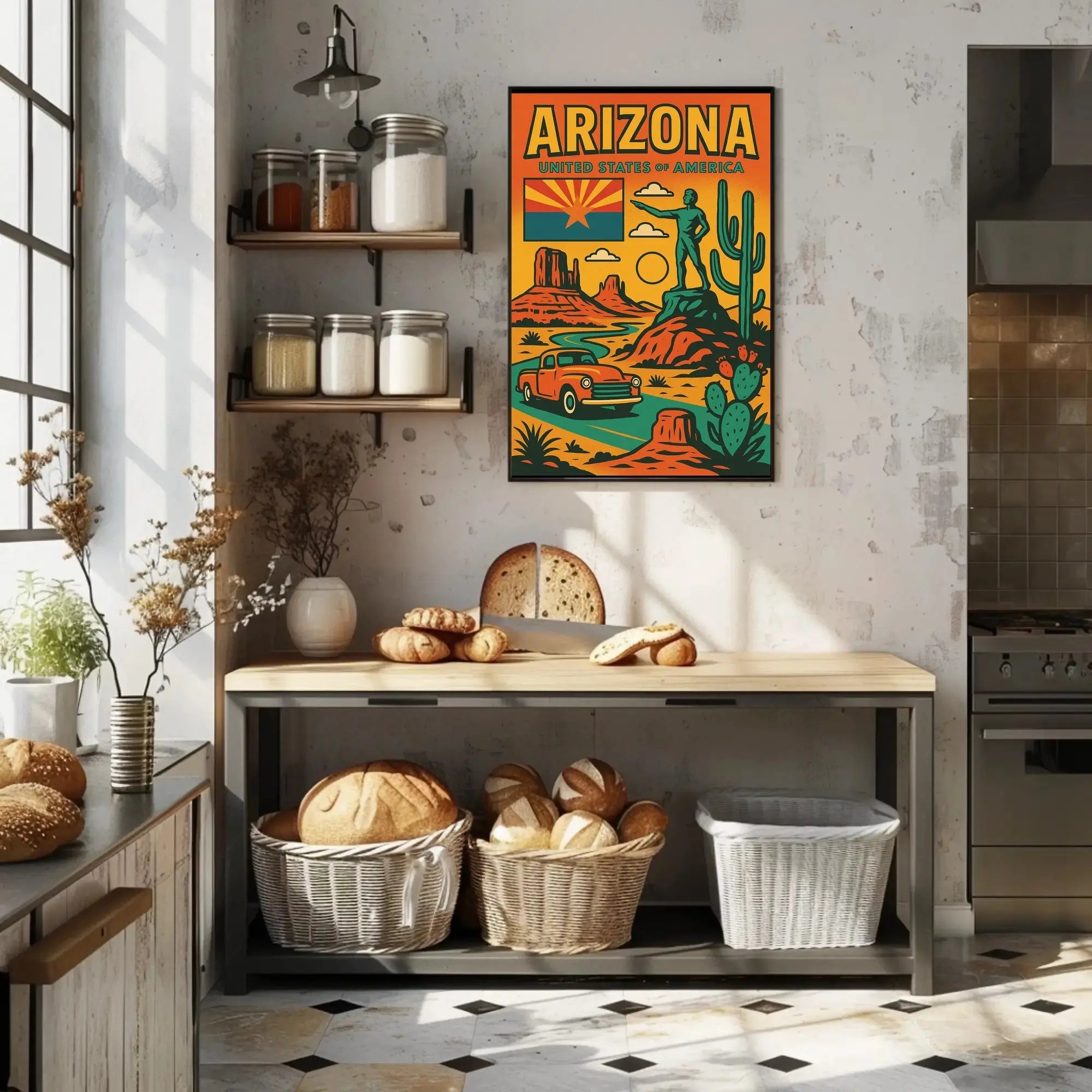 Arizona Adventure Vintage Graphic Travel Poster PosterGoat